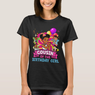 Neef De Verjaardag Meisje Feest Roze Pop Familie D T-shirt