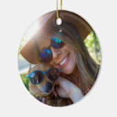 Neef Definitie Script Foto Kerstmis Keramisch Ornament (Links)