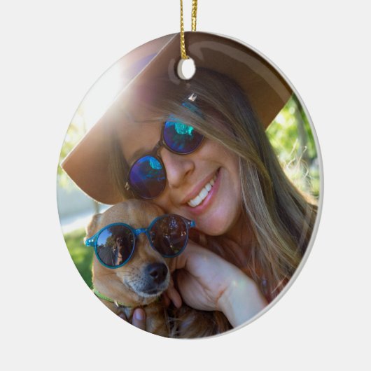 Neef Definition Script met Kerstmis Keramisch Ornament (Links)