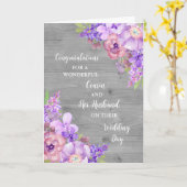 Neef en haar man trouwdag gefeliciteerd kaart (Gele Bloem)