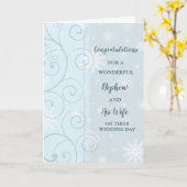 Neef en zijn vrouw trouwdag gefeliciteerd kaart (Gele Bloem)