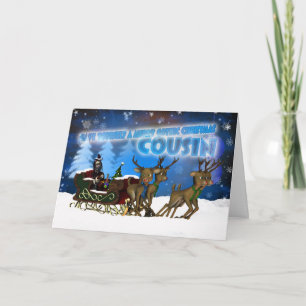 Neef Gothic Christmas Kaart, H.I.P. en rendieren Feestdagen Kaart