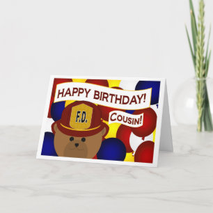 Neef - Happy Birthday Brandweerman Hero! Kaart
