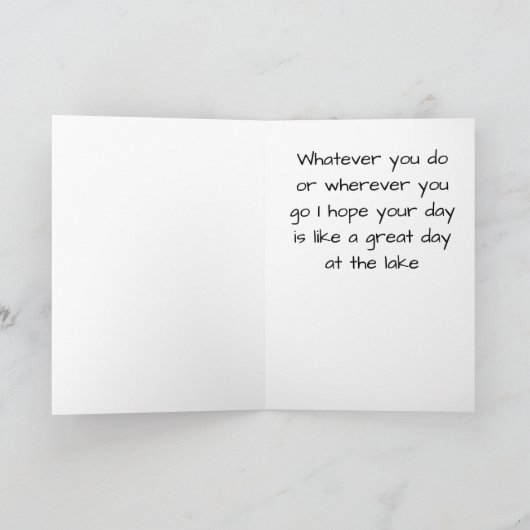 NEEF IS GEWENST "EEN DAG AAN HET MEER KAART (Binnen)