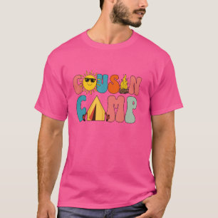 Neef Kamp Familie Vakantie Zomer Kinder Camping Cr T-shirt