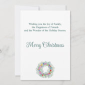 Neef Kleurrijke Kerstkrans Feestdagenkaart (Achterkant)