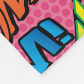 Neef Meid Roze Pret Coole Comic Typografisch Fleece Deken (Hoek)