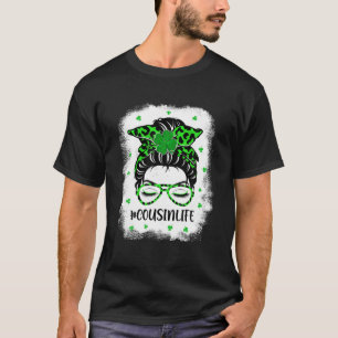 Neef Messy Bun St Patrick's Day Funny Irish Luck T-shirt