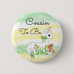 neef om Llama te zijn met Teddy Bear Ronde Button 5,7 Cm