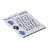 Neef Poem 40th Birthday Notitieblok (Schuin)