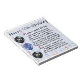 Neef Poem 50th Birthday Notitieblok (Schuin)