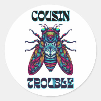 Neef Problemen Cidada & Wolf Ronde Sticker