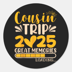 Neef reis 2025 bijpassende neef reis ronde sticker