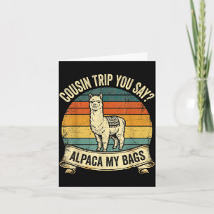 Neef reis je zegt alpaca mijn tassen kaart