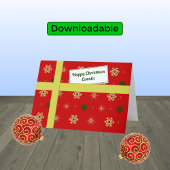 Neef rood kerstpakket modern feestdagen kaart