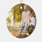 neef | Sentimentele foto KeepSake Kerstmis Keramisch Ornament (Links)