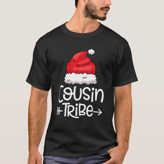 Neef Tribe Kerstmis Kerstman Hoed Xmas Matching T-shirt (Voorkant)