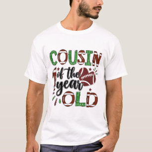 Neef van de 1-jarige voetballer 1e verjaardag t-shirt