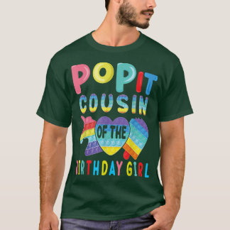 neef van de Birthday Girl Pop It Unicorn Birthda T-shirt