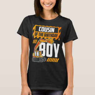 neef van de geboorte Boy Construction Family Mat T-shirt
