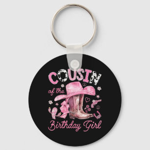 Neef van de jarige Pink Cowgirl Western Sleutelhanger