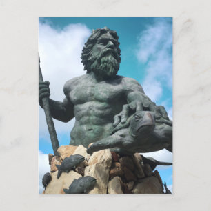 neef van de koning op het strand van virginia briefkaart