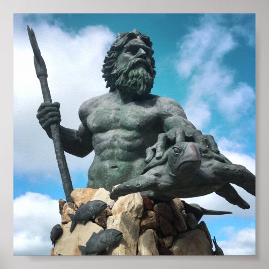 neef van de koning op het strand van virginia poster (Voorkant)