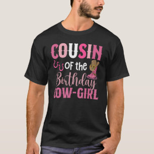 Neef van de verjaardag Cow Girl Rodeo Cowgirl 1e T-shirt
