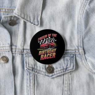 Neef Van De Verjaardagsracer Rennende Familienfees Ronde Button 7,6 Cm