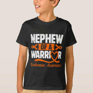 Neef van een oorlogsheld leukemie bewustzijn oranj t-shirt