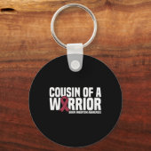 Neef van een Warrior Brain Aneurysm Awareness Sleutelhanger (Voorkant)
