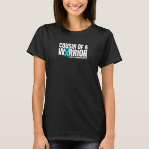 neef van een "Warrior Fragile X Syndrome Awareness T-shirt