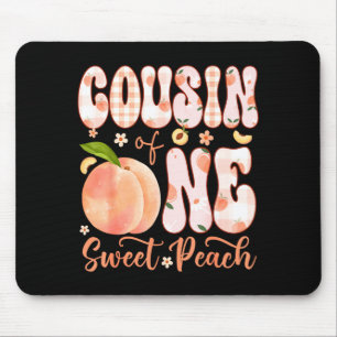 Neef van één zoete perzik 1e verjaardag meisje fee muismat