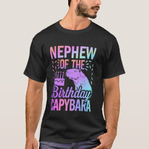 Neef van het verjaardagsmeisje capybara jongen ver t-shirt