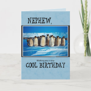 Neef verjaardag, pinguïns kaart