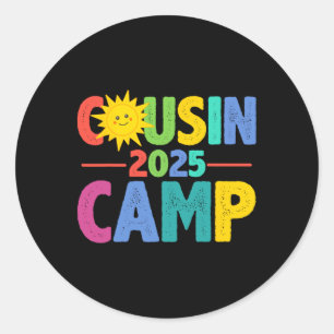 Neefjes Kamp 2025 Familie Vakantie Zomer Kamperen Ronde Sticker