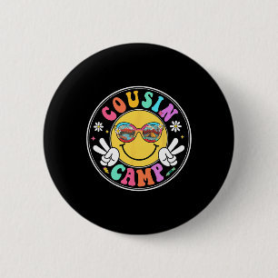 Neefjes Kamp 2025 Grappige Camping Crew Zomer Fami Ronde Button 5,7 Cm