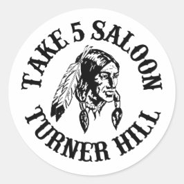 Neem 5 ronde Sticker