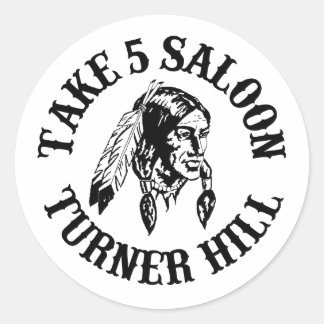 Neem 5 ronde Sticker