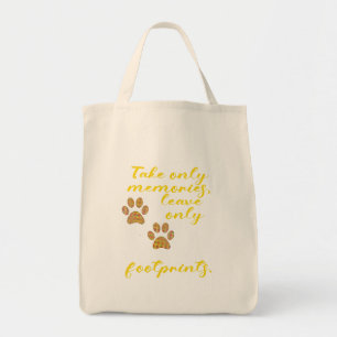 Neem alleen herinneringen, laat alleen voetafdrukk tote bag