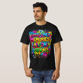 Neem Alleen Herinneringen Laat Alleen Voetafdrukke T-shirt
