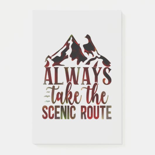 Neem altijd de Schilderachtig route. Post-It Notes (Voorkant)