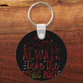 Neem altijd de Schilderachtig route. Sleutelhanger (Voorkant)