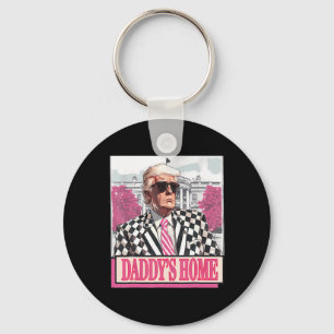 Neem America CK Daddy's Home Funny Pink Donald Tru Sleutelhanger