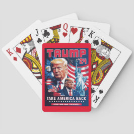 Neem Amerika terug Patriottische Trump 2024 Poker Pokerkaarten