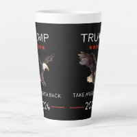 Neem Amerika terug Trump 2024 Latte koffiecadeau v