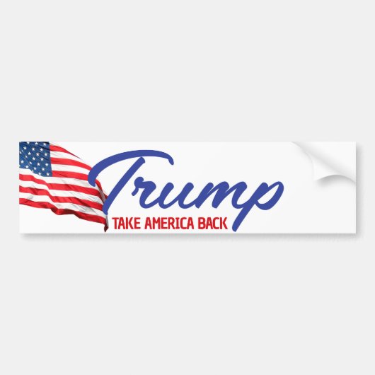 NEEM AMERIKA TERUG Trump Tekst Bumpersticker (Voorkant)