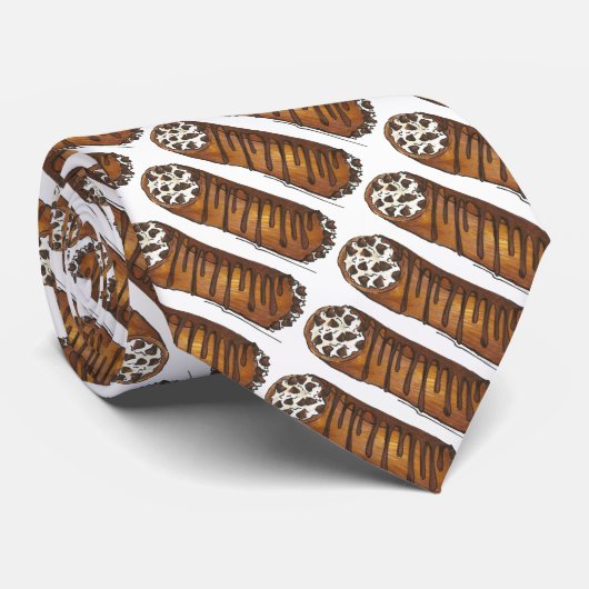 Neem de Cannoli Italiaanse voedselchocolade Chip Stropdas (Opgerold)