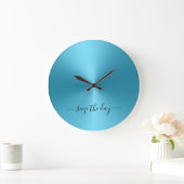 Neem de dag waarop de hemel blauw metalen stijl ac grote klok (Huis)