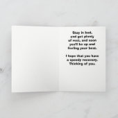 Neem de Easy Teddy Bear Get Well Card Kaart (Binnen)